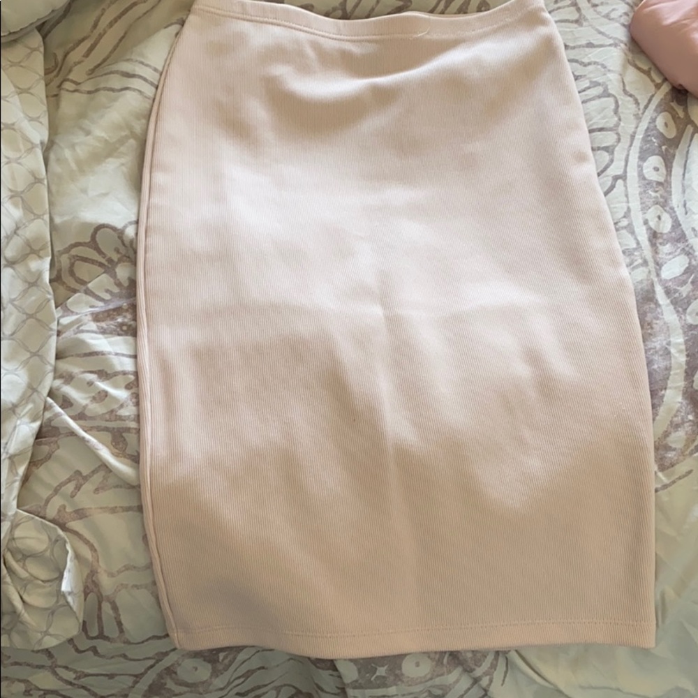 Pink midi skirt